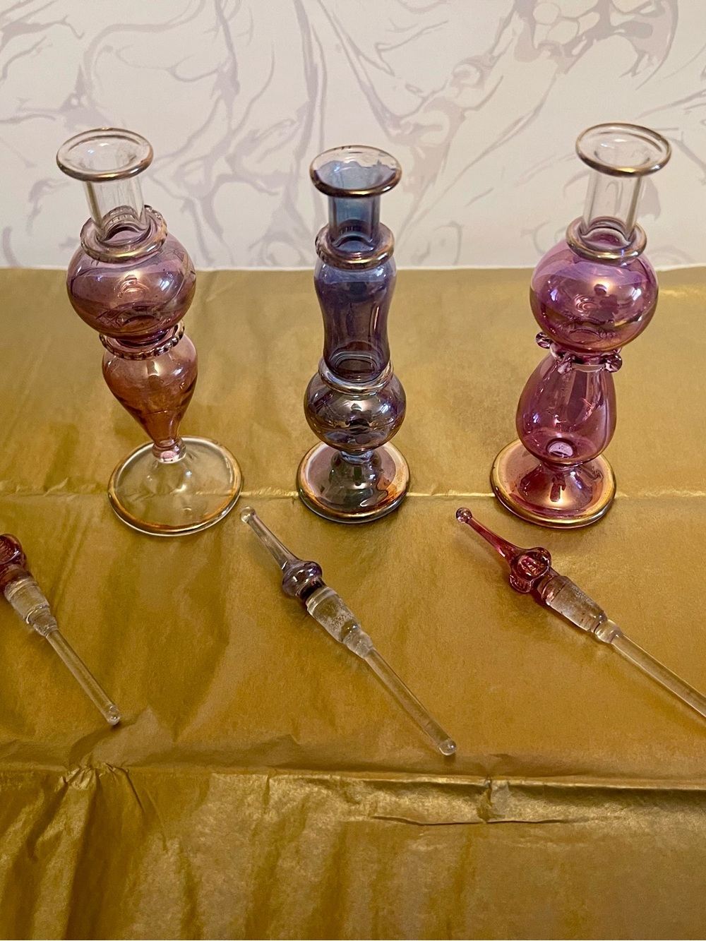 Set of 3 Vintage-Style Perfume Bottles
